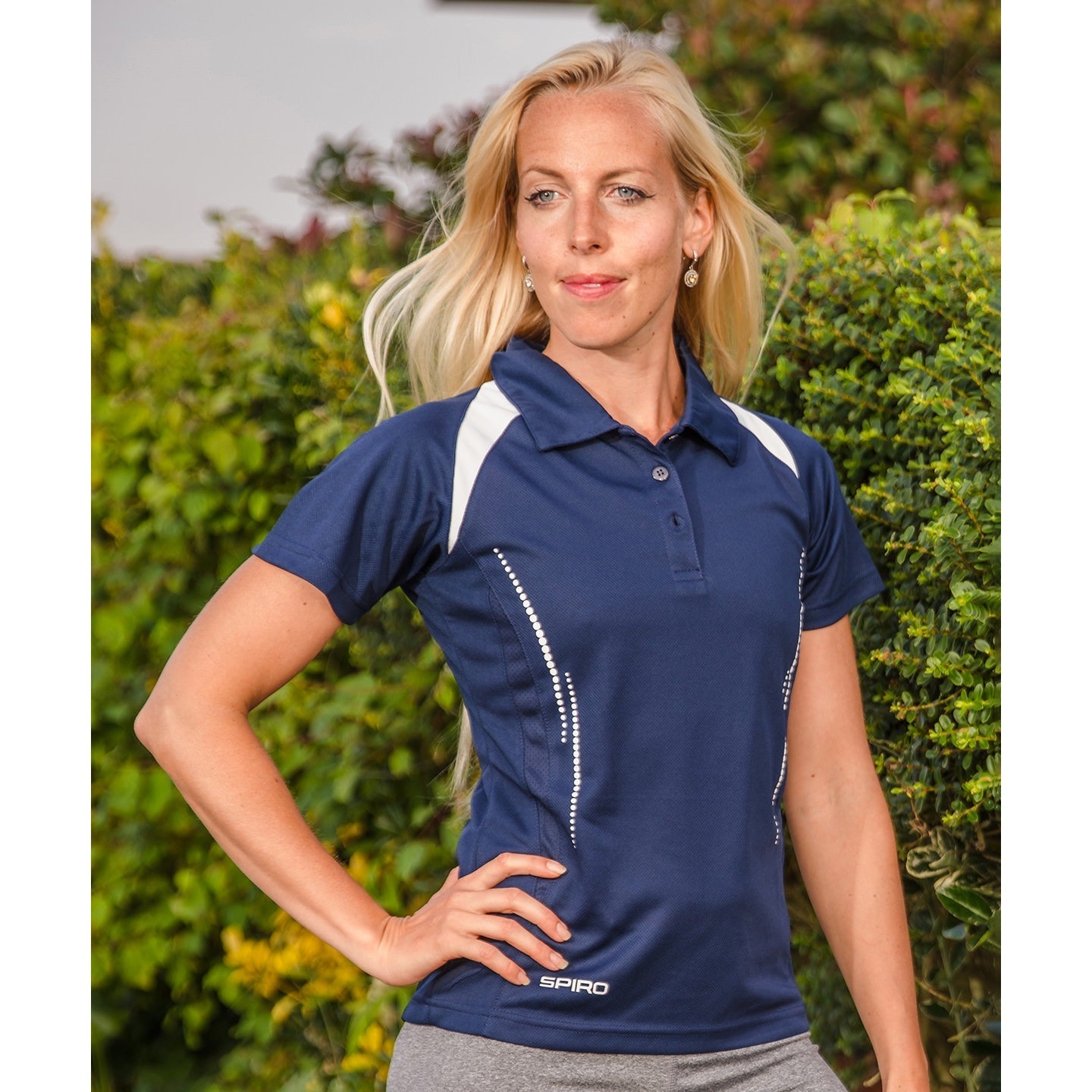 Spiro Women's Team Spirit Polo Cool-Dry Lightweight Breathable Sport Top