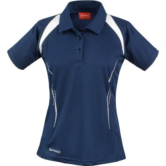 Spiro Women's Team Spirit Polo Cool-Dry Lightweight Breathable Sport Top