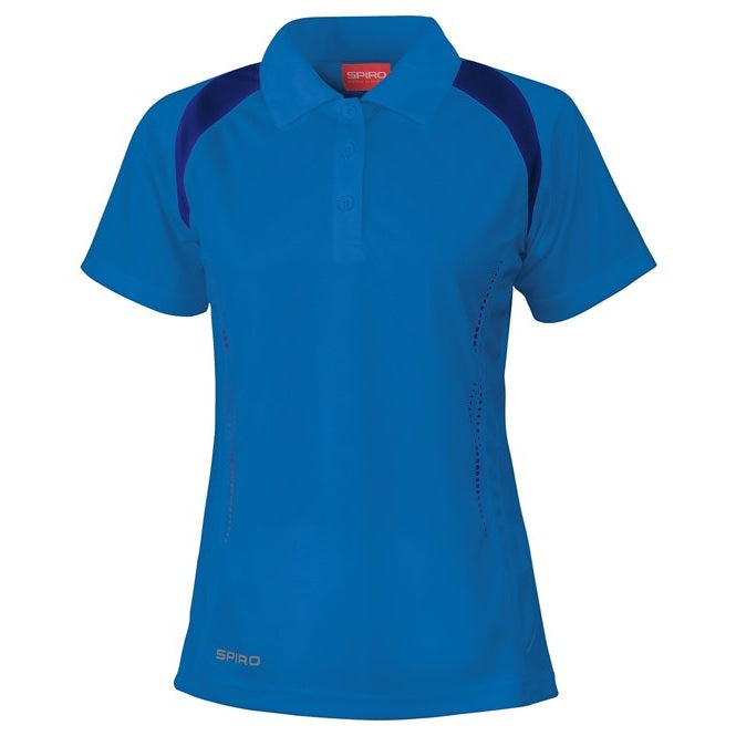 Spiro Women's Team Spirit Polo Cool-Dry Lightweight Breathable Sport Top
