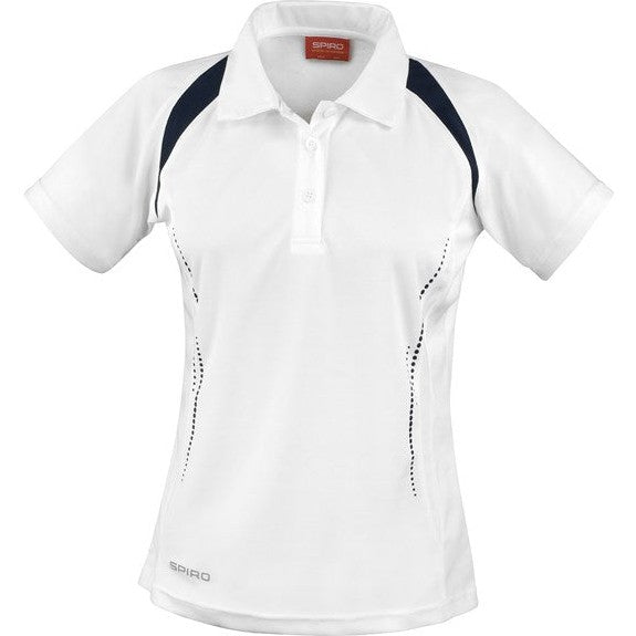 Spiro Women's Team Spirit Polo Cool-Dry Lightweight Breathable Sport Top