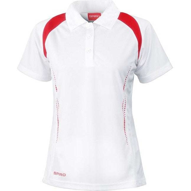 Spiro Women's Team Spirit Polo Cool-Dry Lightweight Breathable Sport Top