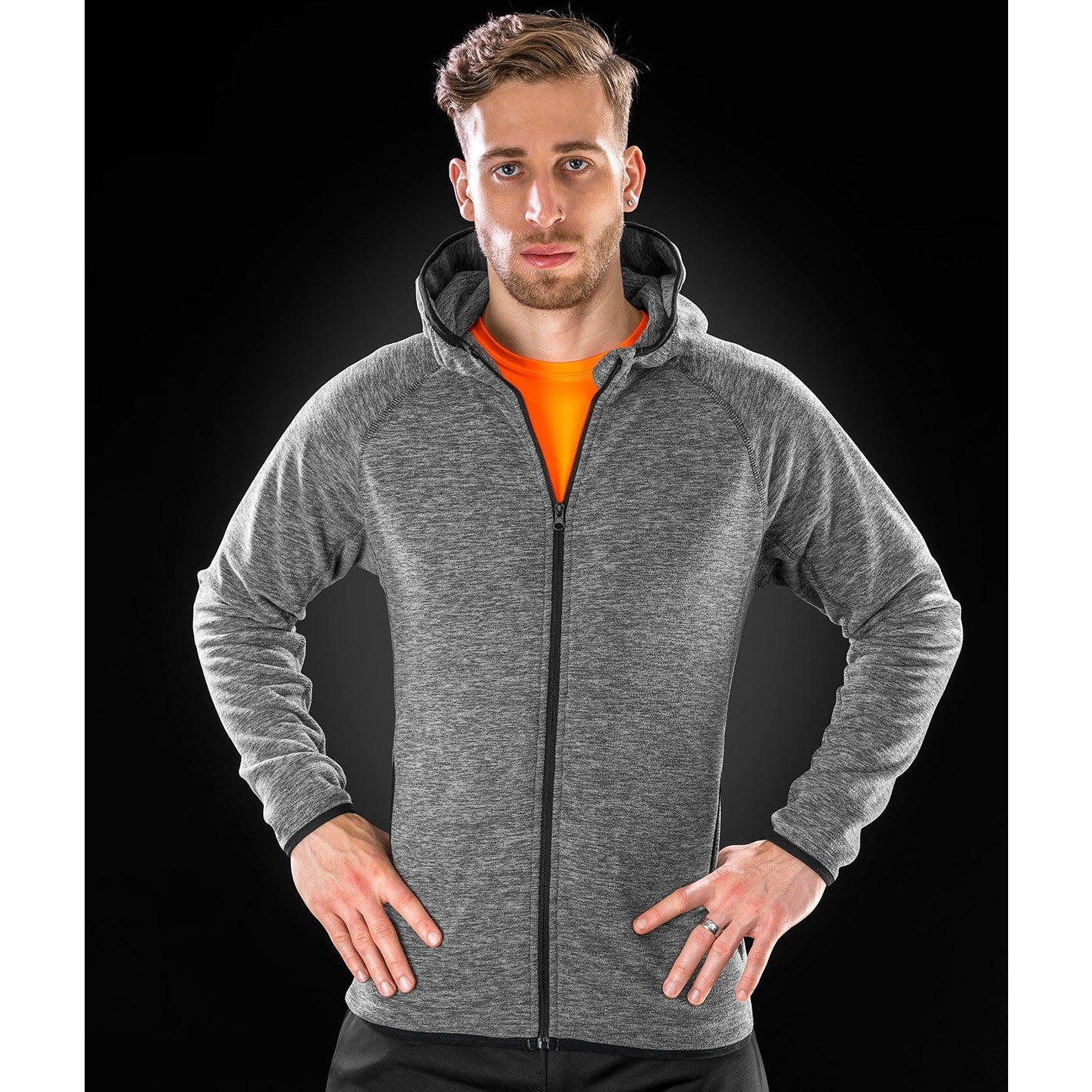 Spiro Microfleece Hoodi Quick-Dry Breathable Stretch Fabric Full-Zip Jacket