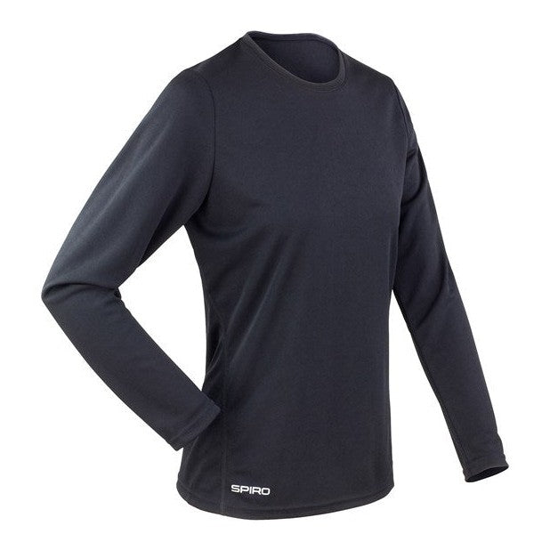 Spiro Women's Quick-Dry Long Sleeve T-Shirt Sport Work Play Flat-Lock Seams