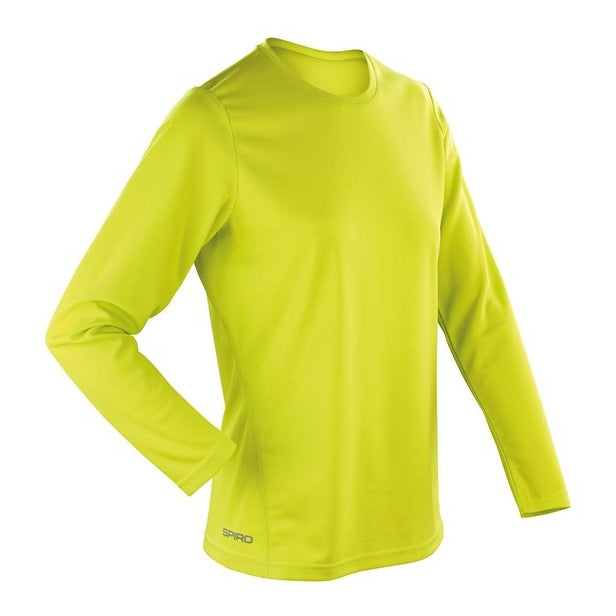 Spiro Women's Quick-Dry Long Sleeve T-Shirt Sport Work Play Flat-Lock Seams
