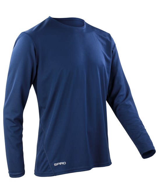 Spiro Quick-Dry Long Sleeve T-Shirt Lightweight Athletic Base Layer S-2XL