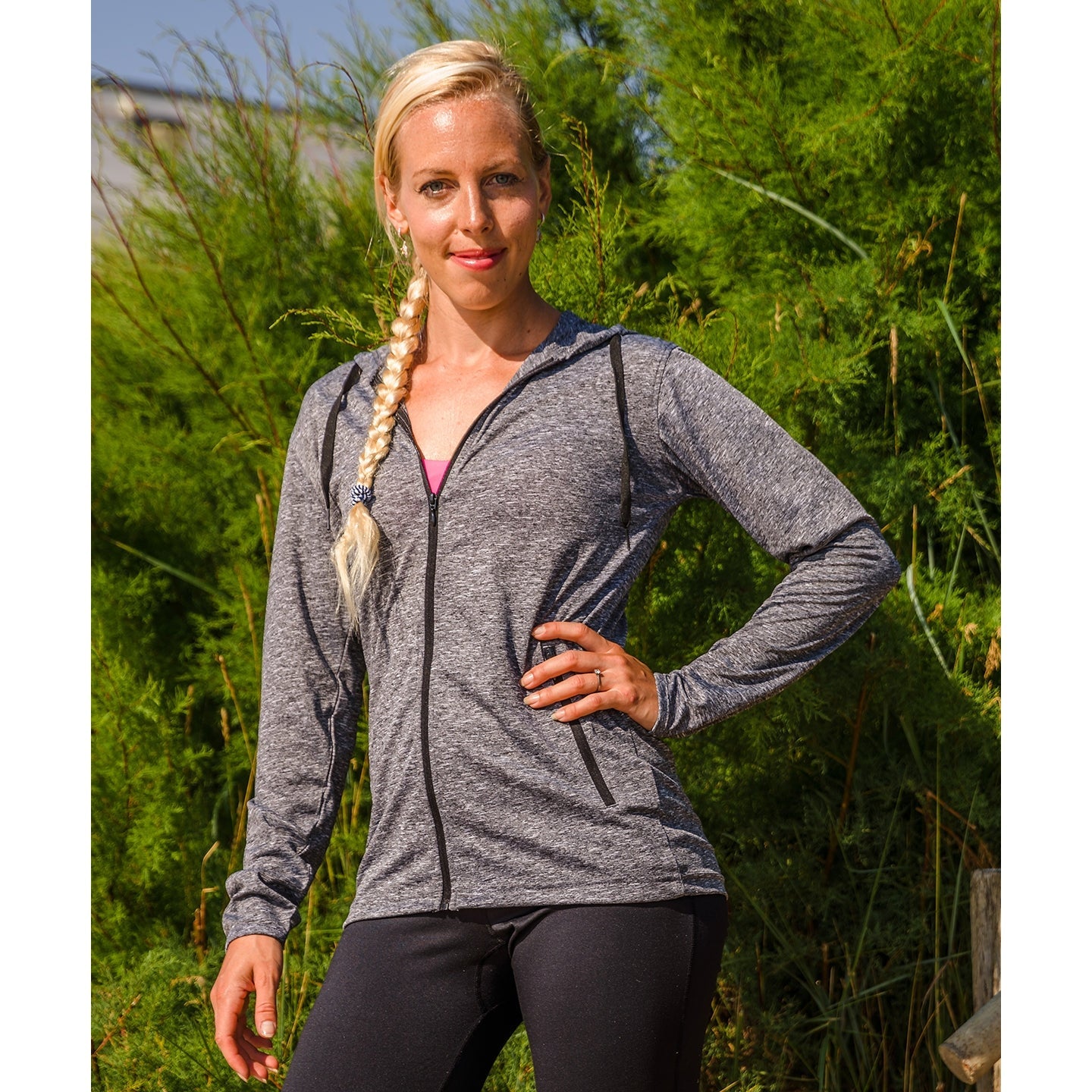 Spiro Women's Hooded Tee Jacket Lightweight Quick-Dry Super Stretch Fabric