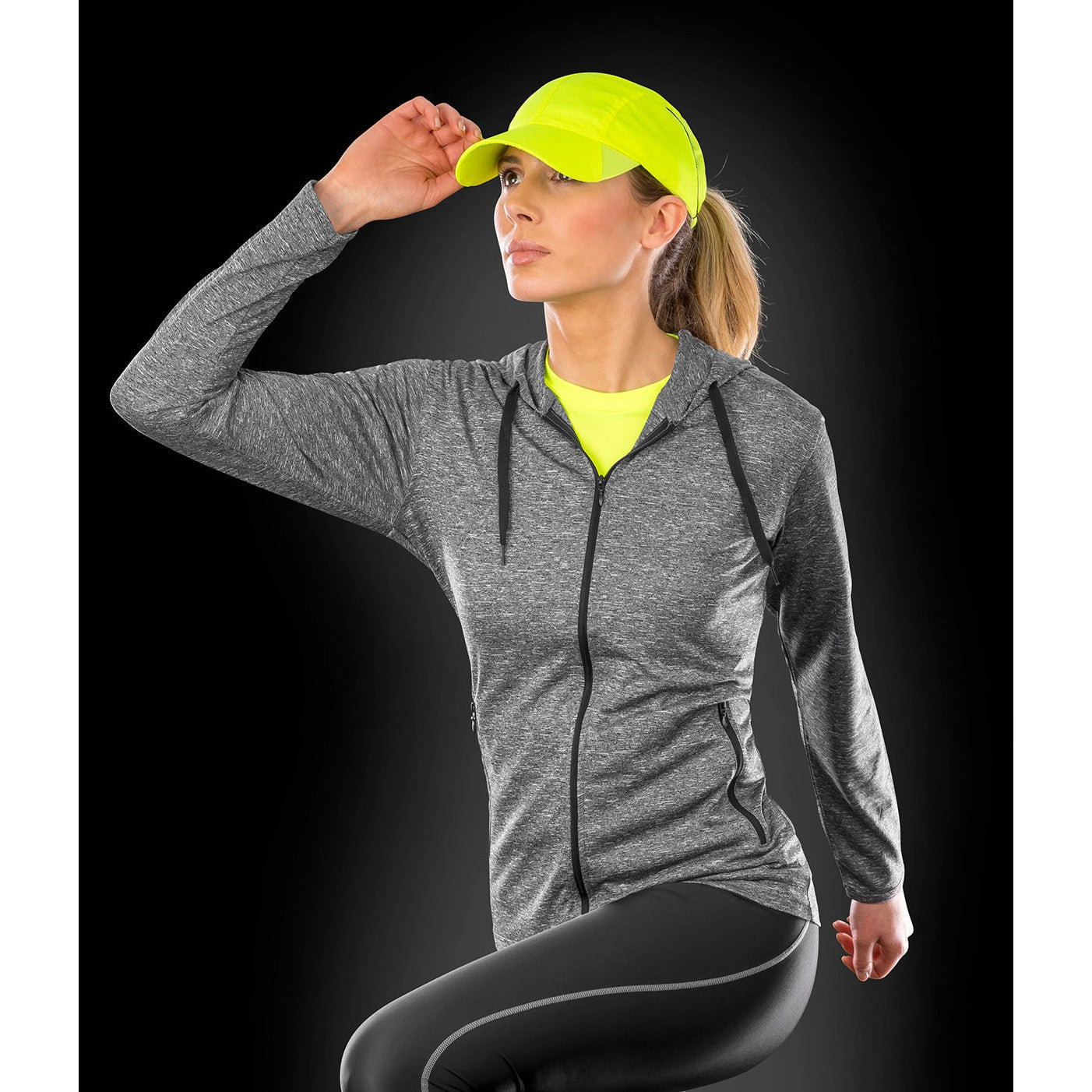 Spiro Women's Hooded Tee Jacket Lightweight Quick-Dry Super Stretch Fabric