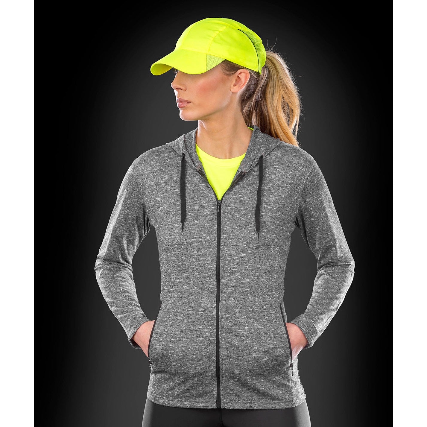 Spiro Women's Hooded Tee Jacket Lightweight Quick-Dry Super Stretch Fabric