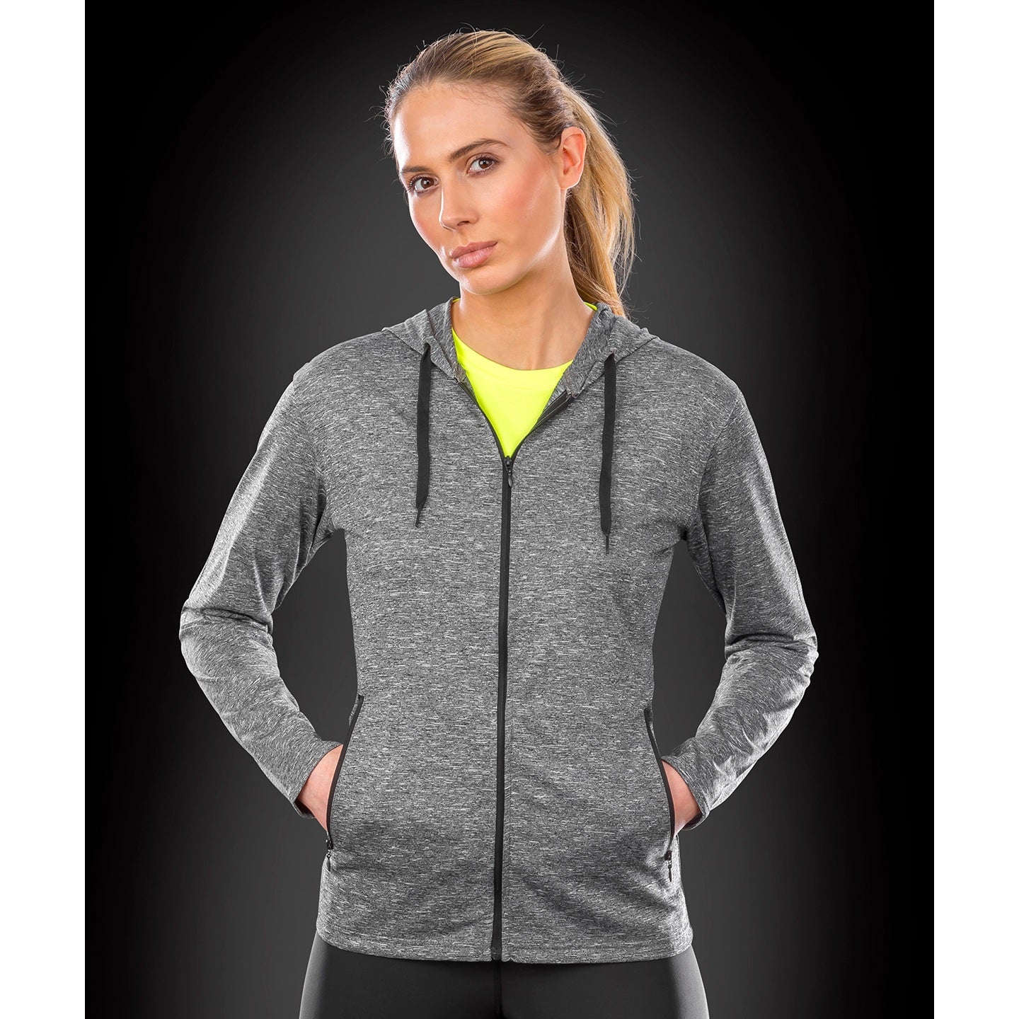 Spiro Women's Hooded Tee Jacket Lightweight Quick-Dry Super Stretch Fabric