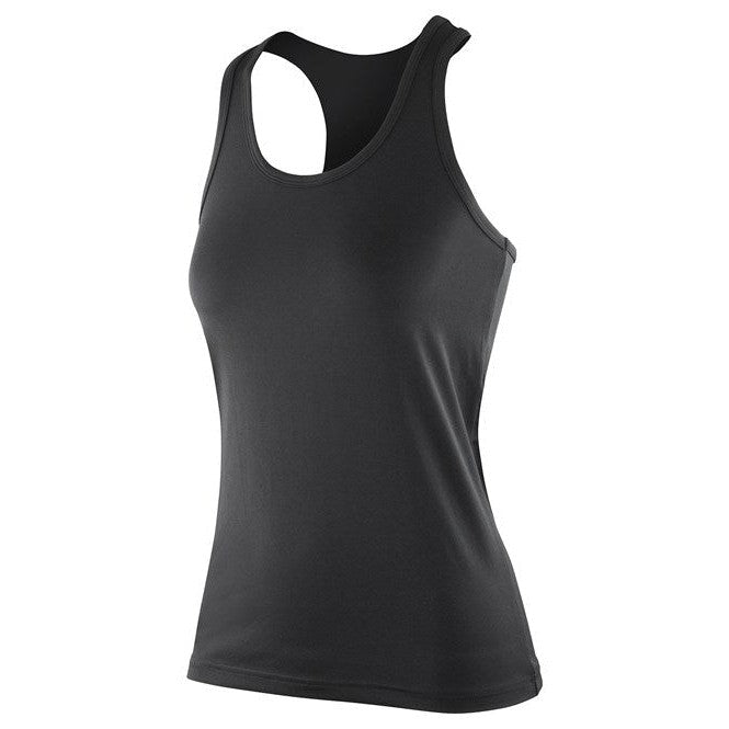 Spiro Softex Fitness Top Quick Dry Breathable Carbon Brushed Gymwear XXS-2XL