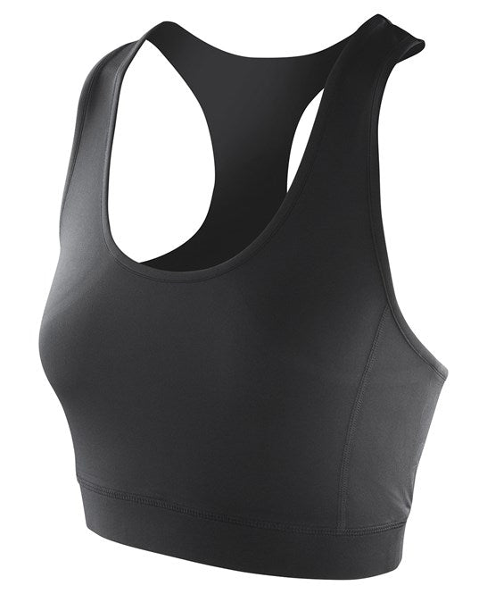 Spiro Softex Crop Top Quick Dry Stretch Gymwear Oeko-Tex Certified Fitness