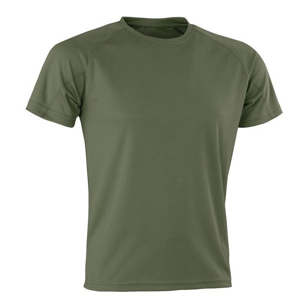 Spiro Performance Aircool Tee Combat Quick-Dry Breathable Mesh Fabric XXS-5XL