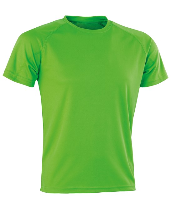 Spiro Performance Aircool Tee Lime Quick-Dry Breathable Mesh Fabric XXS-5XL