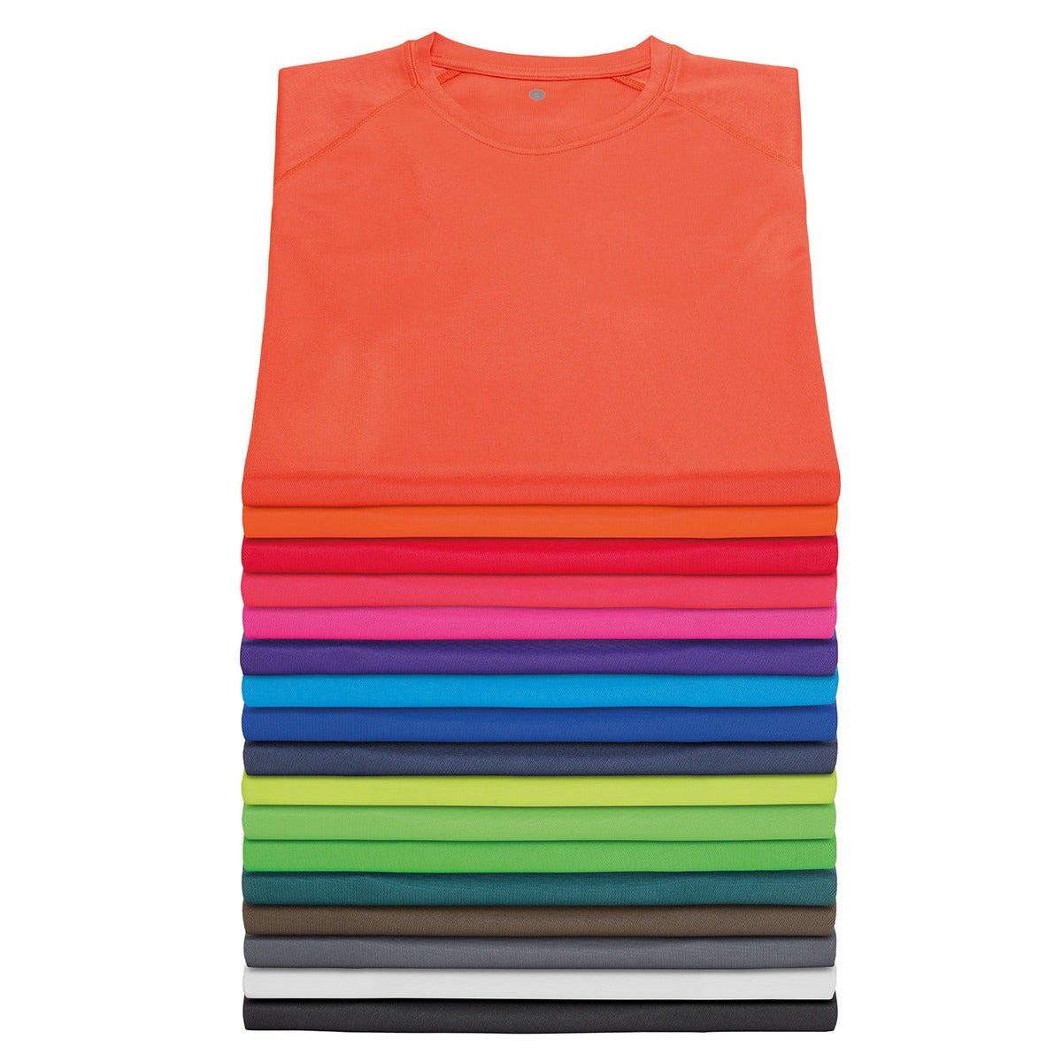 Spiro Performance Aircool Tee Orange Quick-Dry Breathable Mesh Fabric XXS-5XL