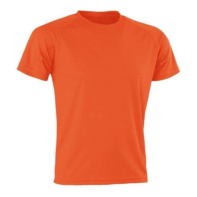 Spiro Performance Aircool Tee Orange Quick-Dry Breathable Mesh Fabric XXS-5XL