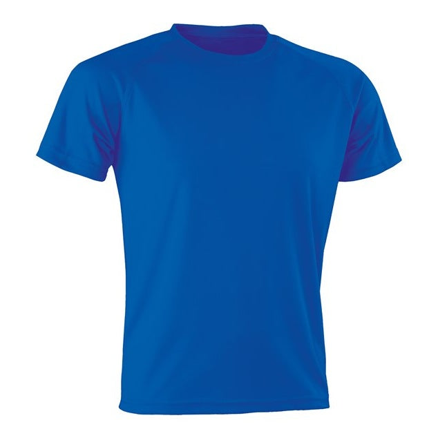 Spiro Performance Aircool Tee Royal Quick-Dry Breathable Mesh Fabric