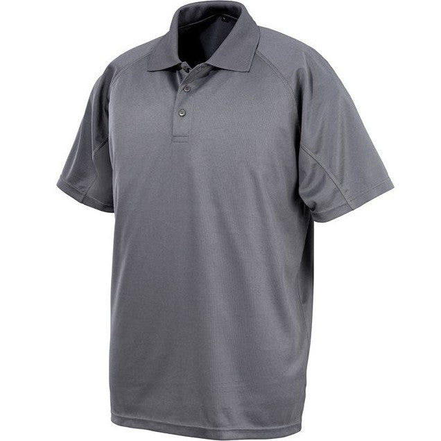 Spiro Performance Aircool Polo Shirt Grey Quick-Dry Breathable Soft Mesh