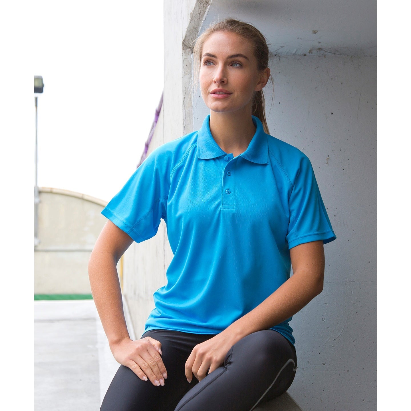 Spiro Performance Aircool Polo Shirt Ocean Quick-Dry Breathable Mesh XXS-3XL