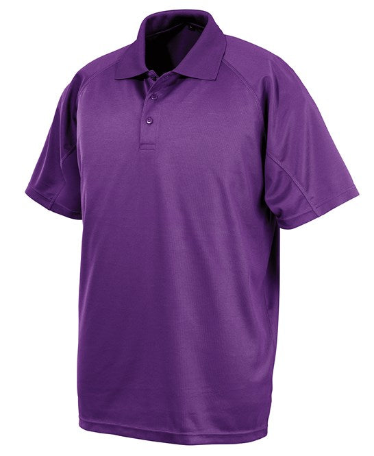 Spiro Performance Aircool Polo Shirt Purple Breathable Quick-Dry Fabric