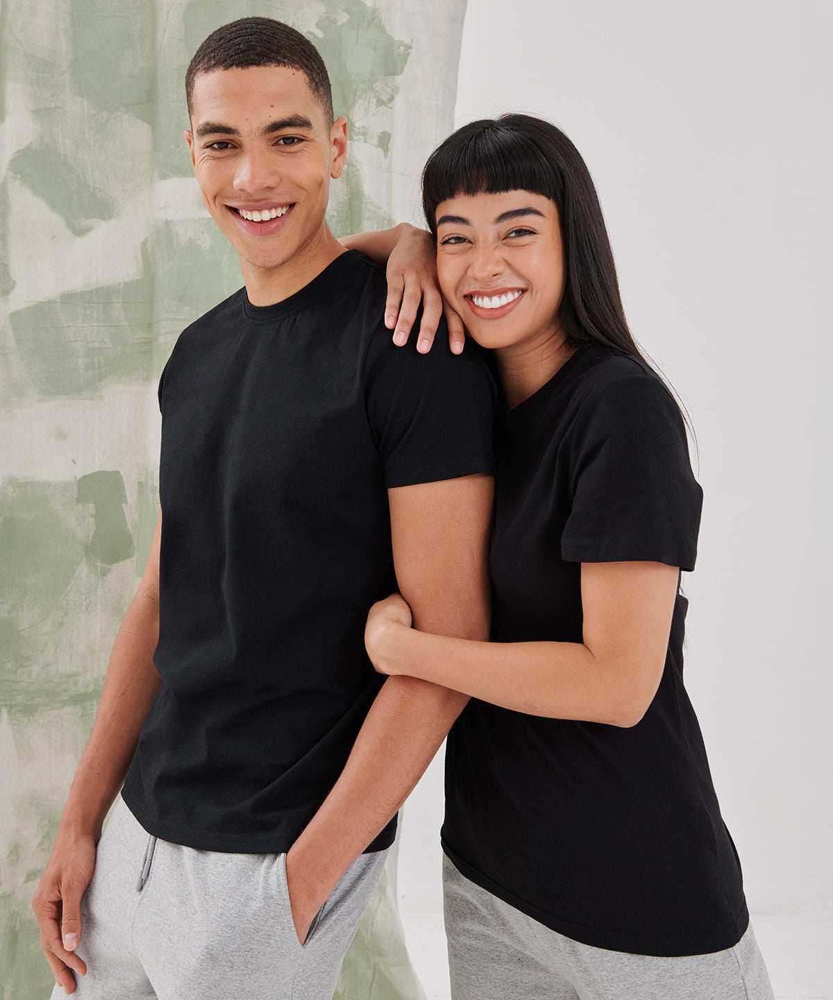 Sf Unisex Organic Cotton T-Shirt Eco-Friendly Ribbed Crew Neck Brand-Free