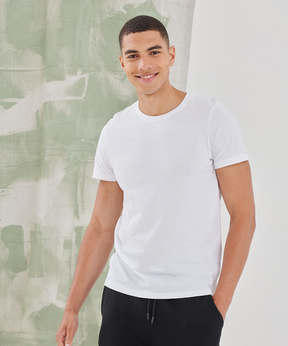 Sf Unisex Organic Cotton T-Shirt Eco-Friendly Ribbed Crew Neck Brand-Free