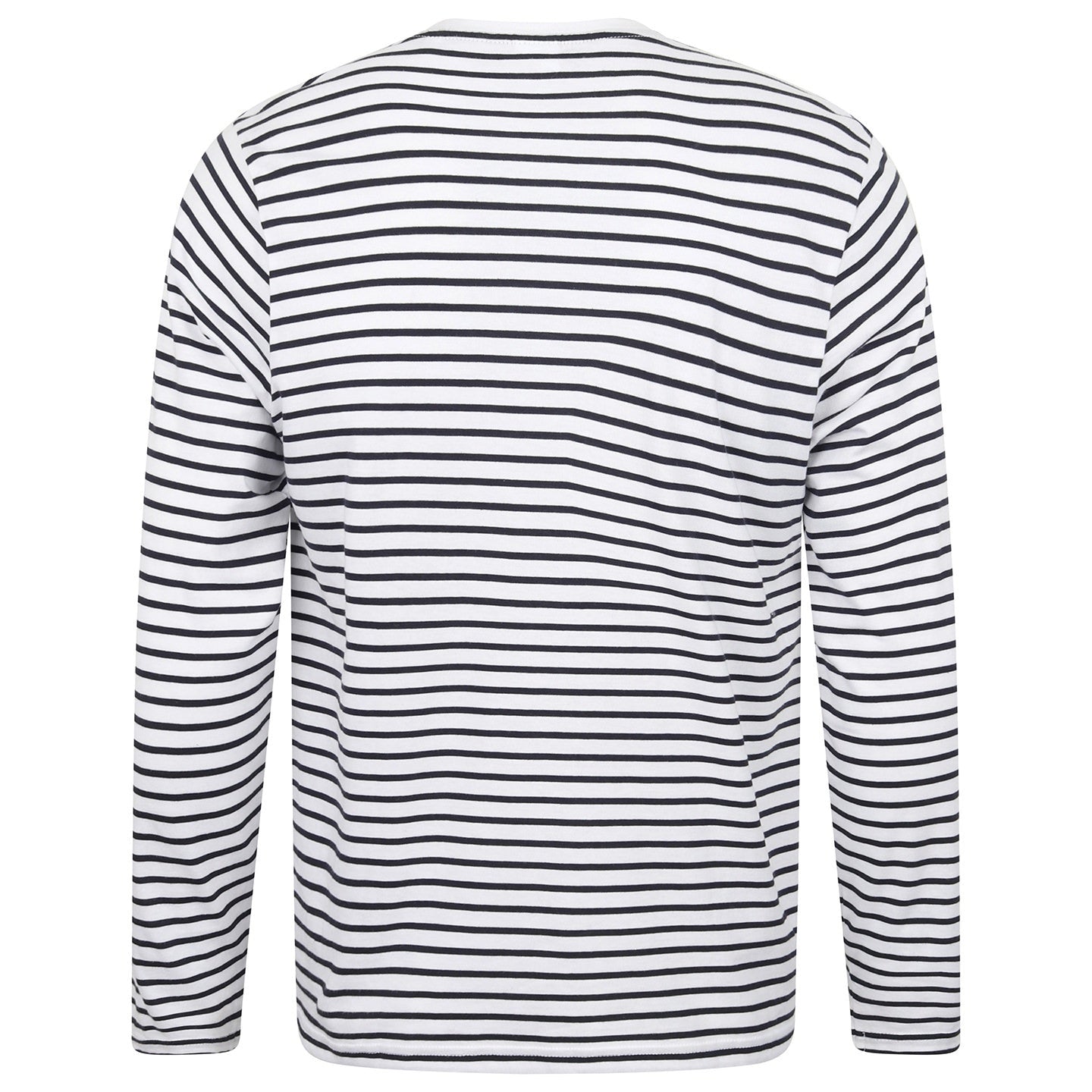 SF Unisex Long-Sleeved Striped T-Shirt Soft Cotton Regular Fit Tear-Out Label