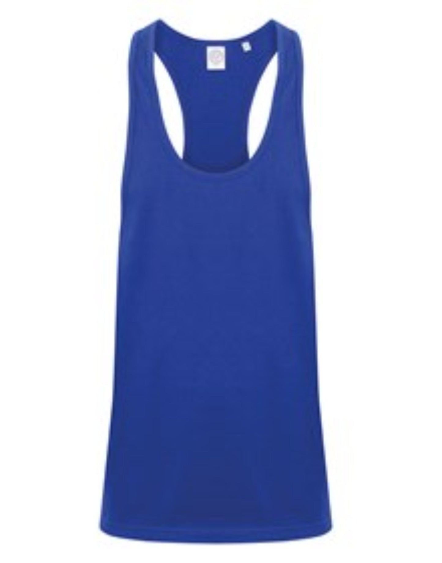 SF Muscle Vest Longline Racerback Gym Top 60% Cotton 40% Polyester S-2XL