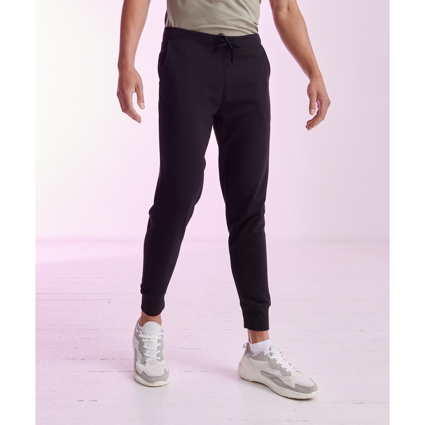 SF Slim Cuffed Joggers Ribbed Cuffs Elasticated Waistband Side Pockets