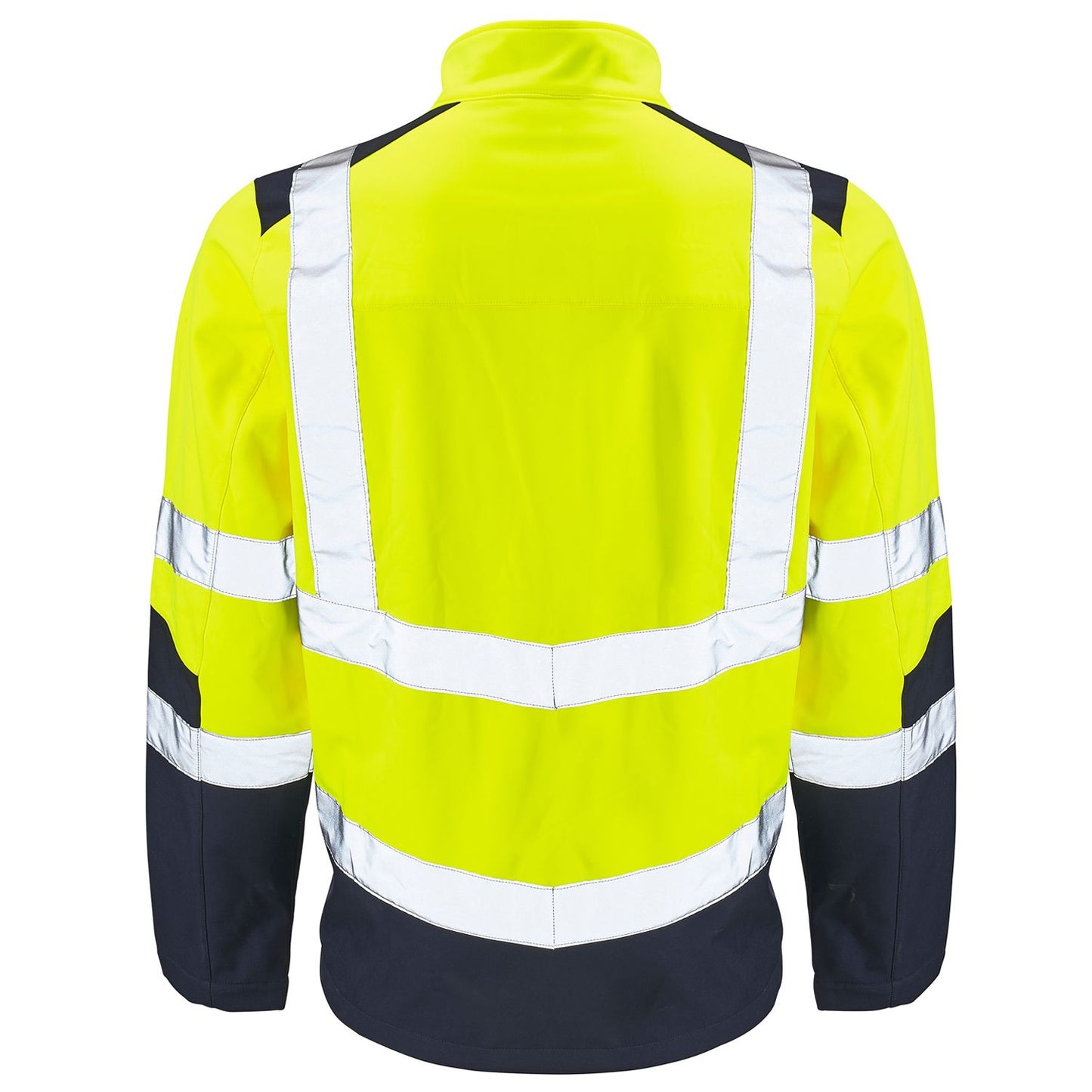 Supertouch Hi Vis 2 Tone Yellow Softshell Jacket Breathable Reflective Safety