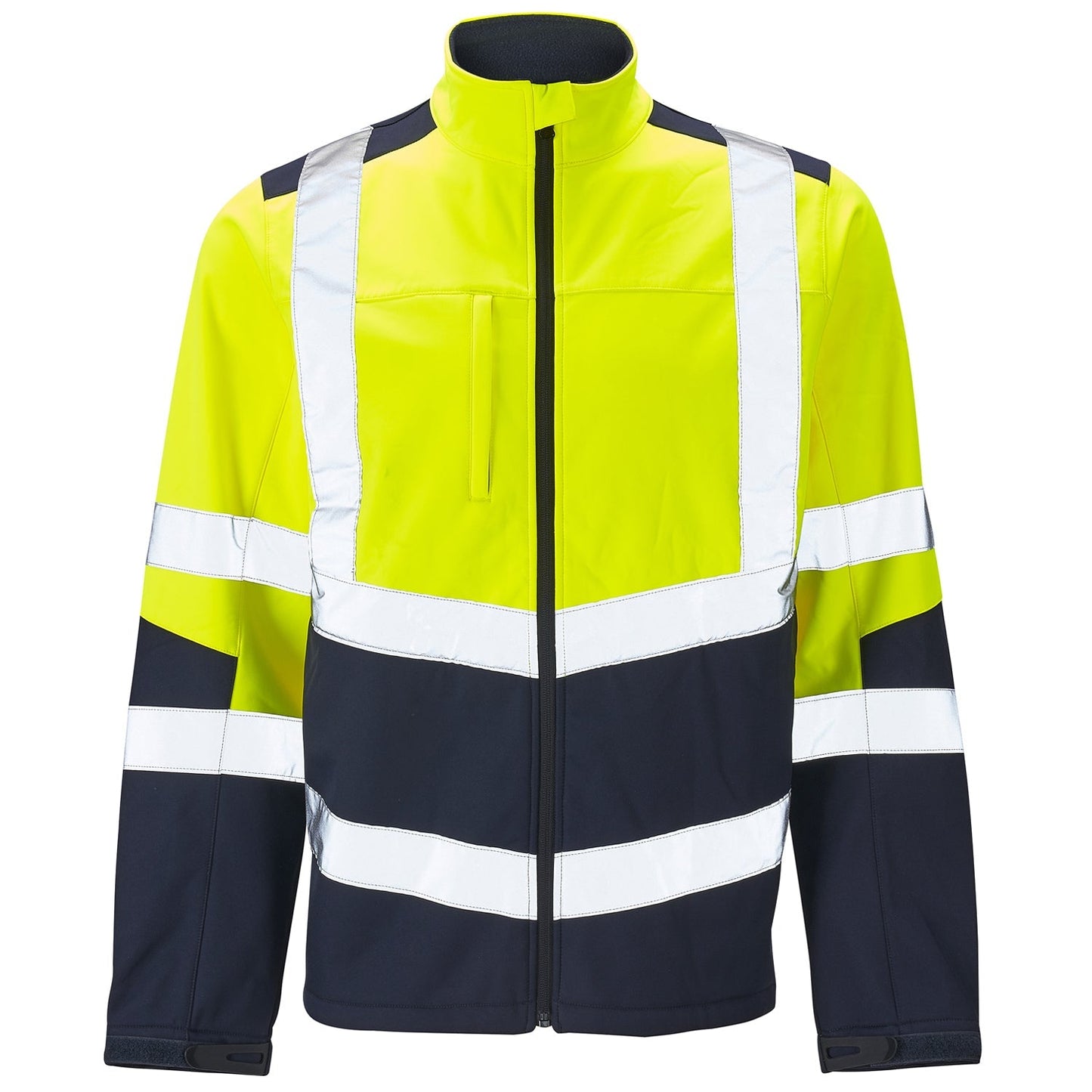 Supertouch Hi Vis 2 Tone Yellow Softshell Jacket Breathable Reflective Safety