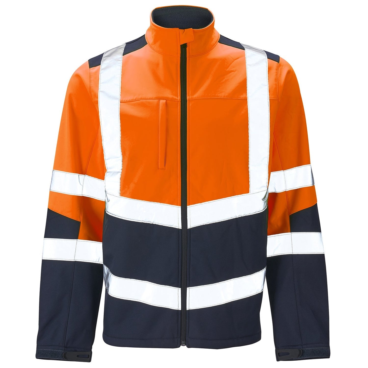 Supertouch Hi Vis 2 Tone Orange Softshell Jacket Breathable Reflective Safety