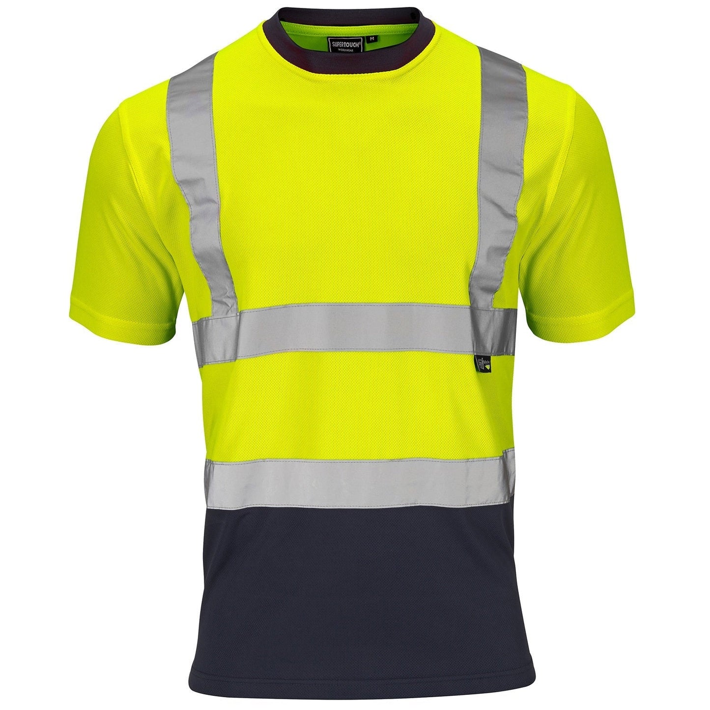 Supertouch Hi-Vis 2 Tone Yellow T-Shirt UPF 40+ Breathable Fabric Workwear