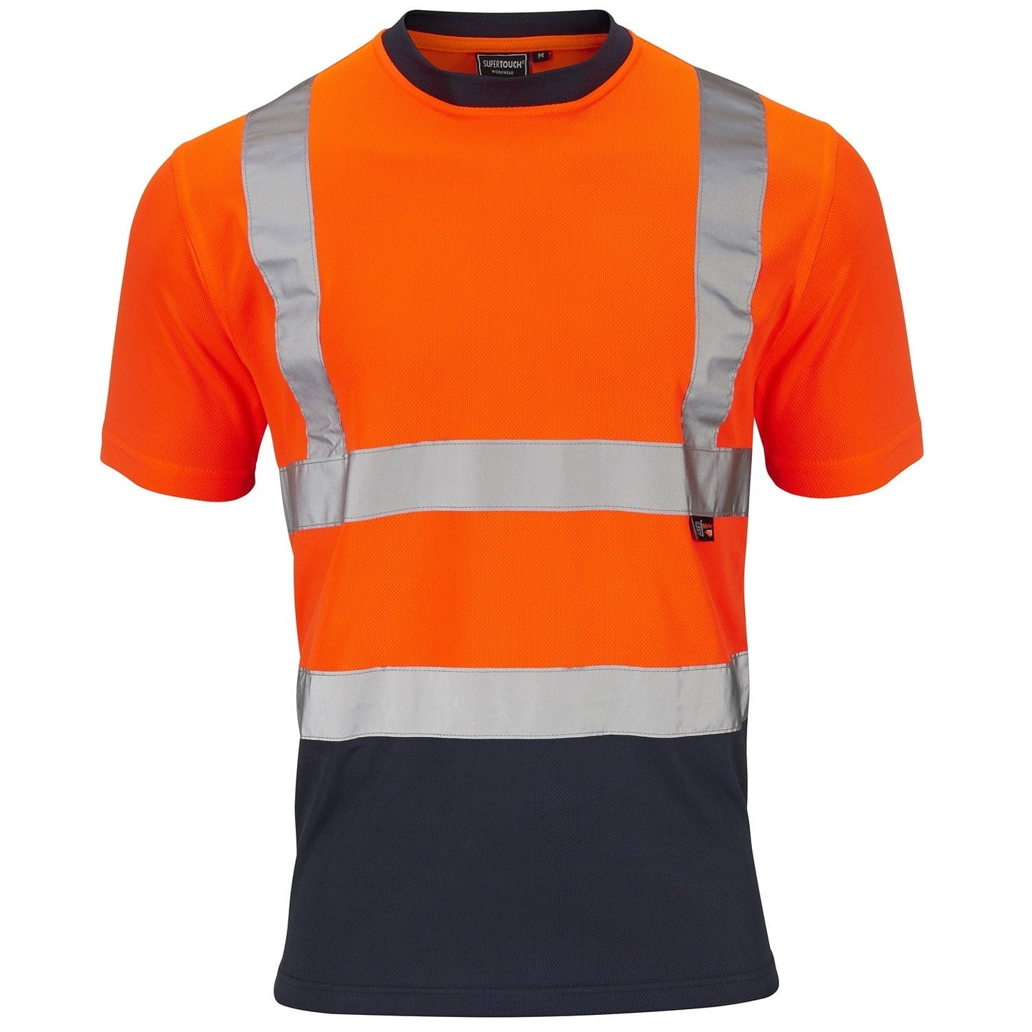 Supertouch Hi-Vis 2 Tone Orange T-Shirt UPF 40+ Breathable Fabric Workwear