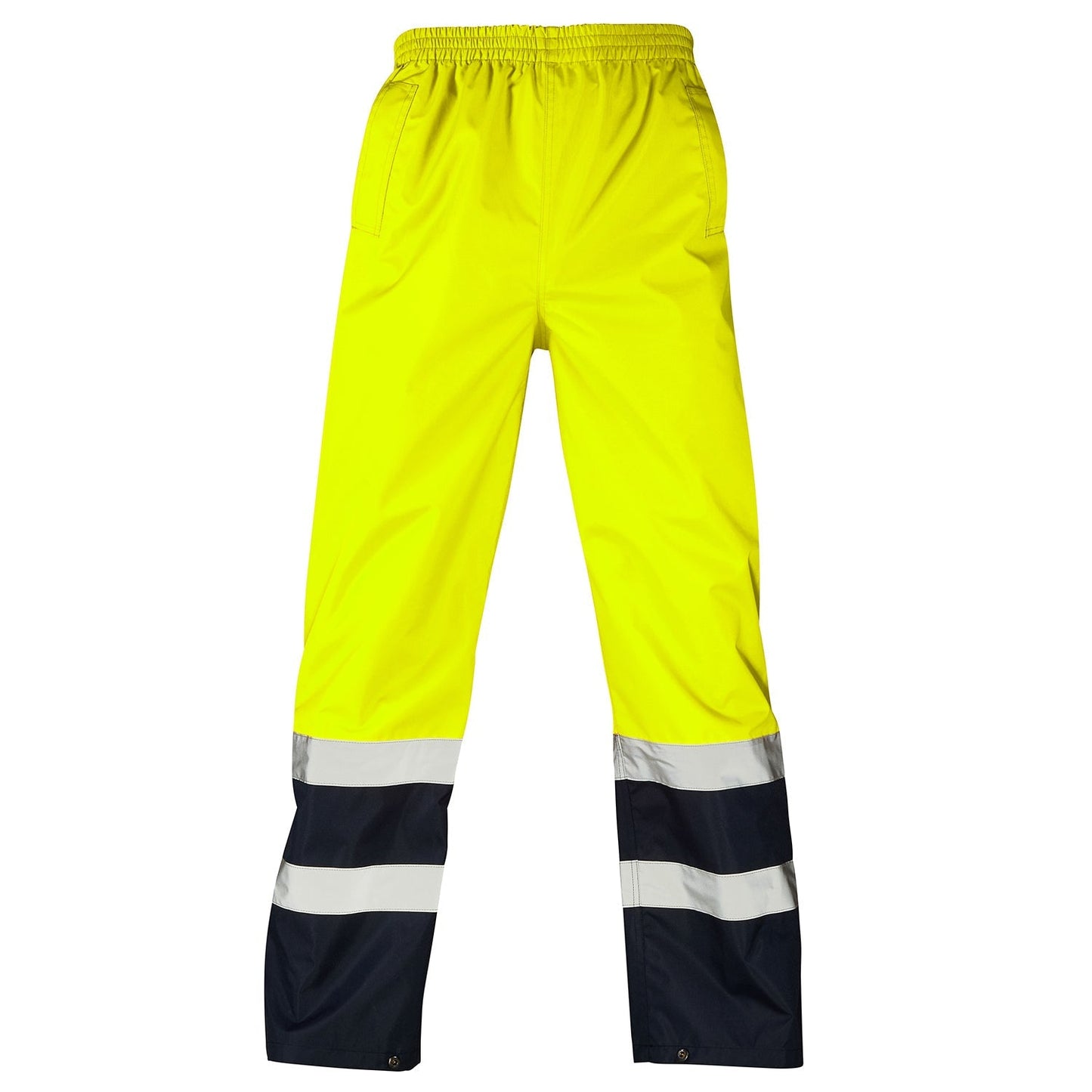 Supertouch Hi Vis Yellow 2 Tone Overtrousers Water-Resistant Elastic Waistband