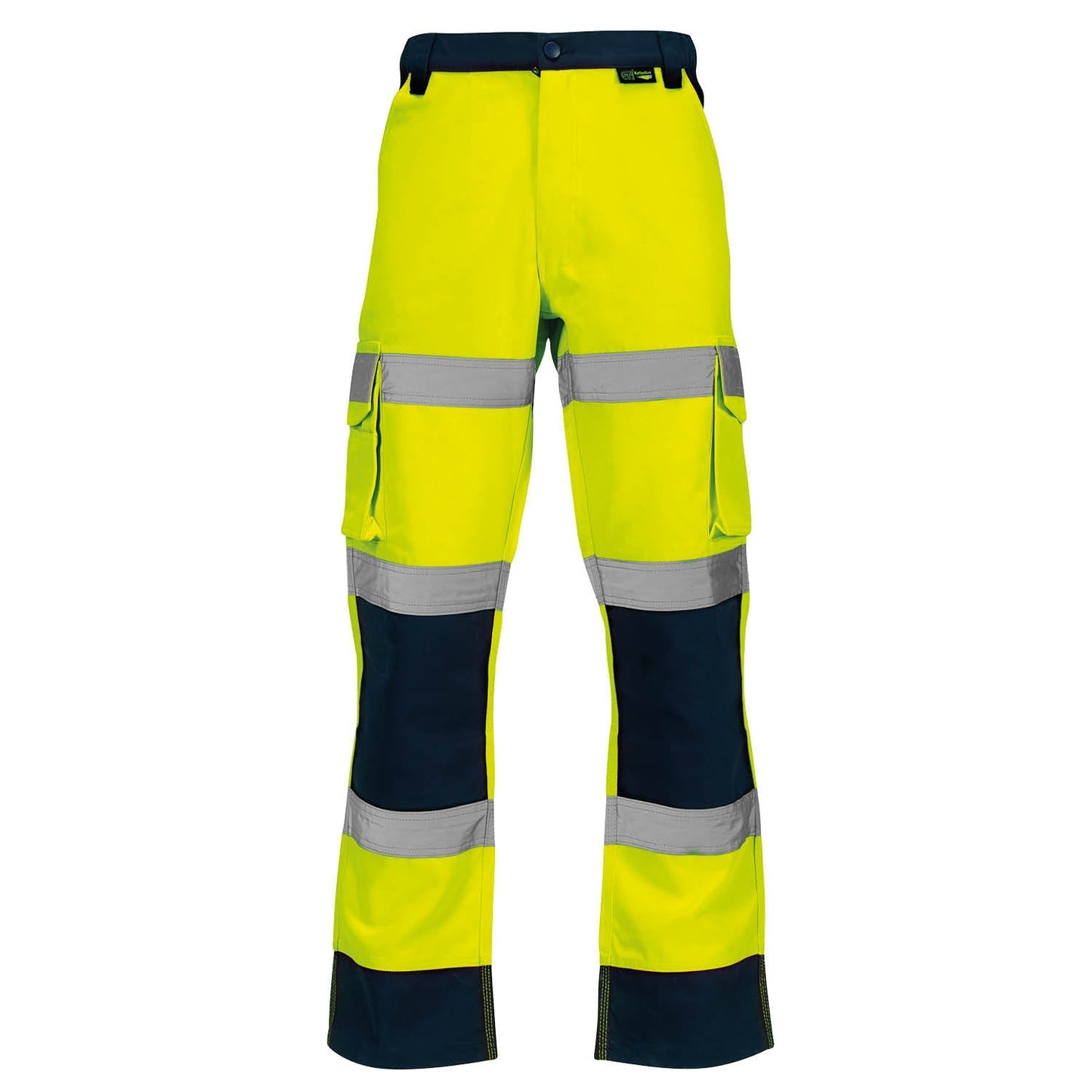 Supertouch Hi-Vis 2 Tone Yellow Combat Trousers Short 3 Band Design Durable