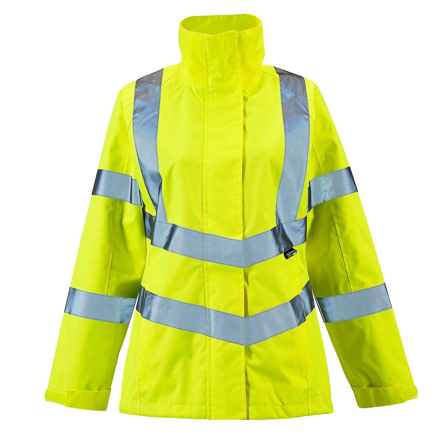 Supertouch Ladies Hi Vis Yellow Sophia Lightweight Jacket with Hood & Pockets