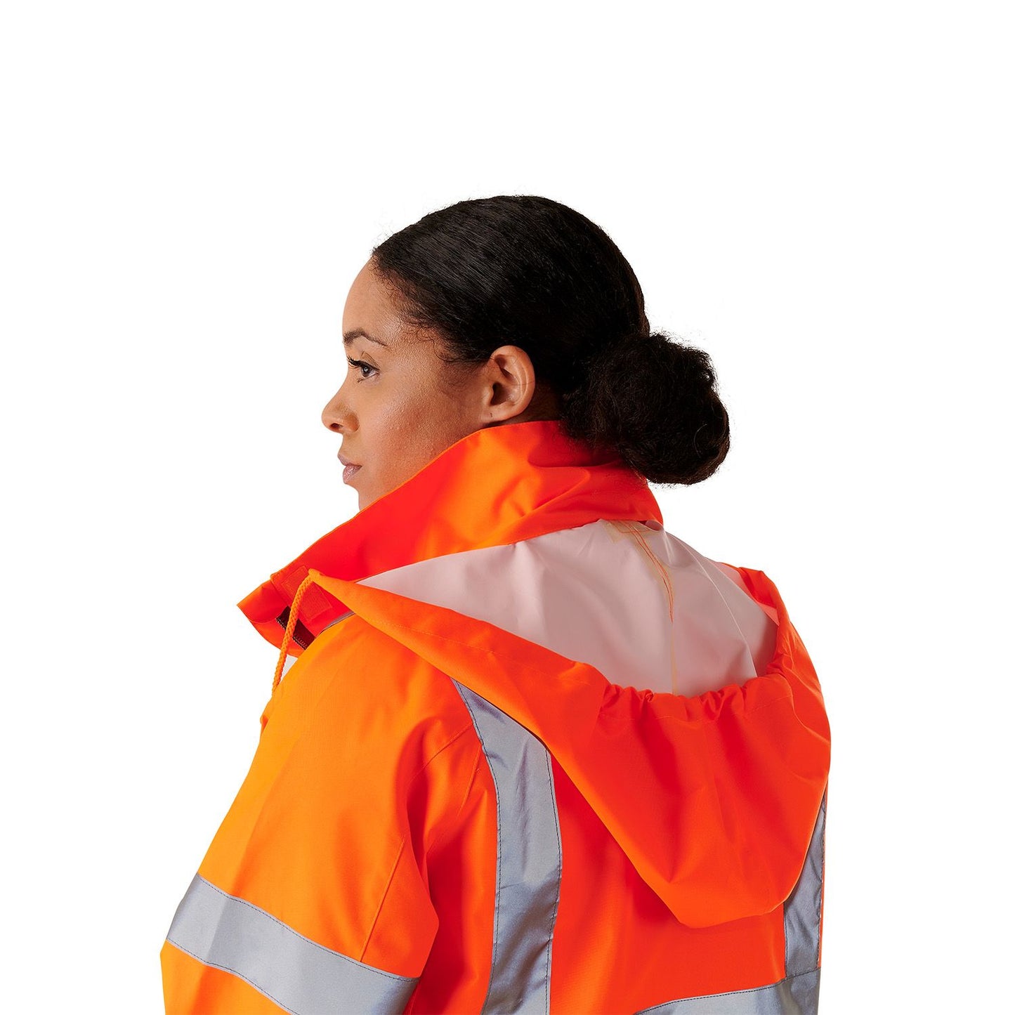 Supertouch Ladies Hi Vis Orange Sophia Lightweight Jacket with Reflective Tape