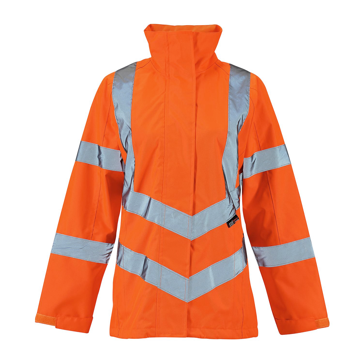 Supertouch Ladies Hi Vis Orange Sophia Lightweight Jacket with Reflective Tape