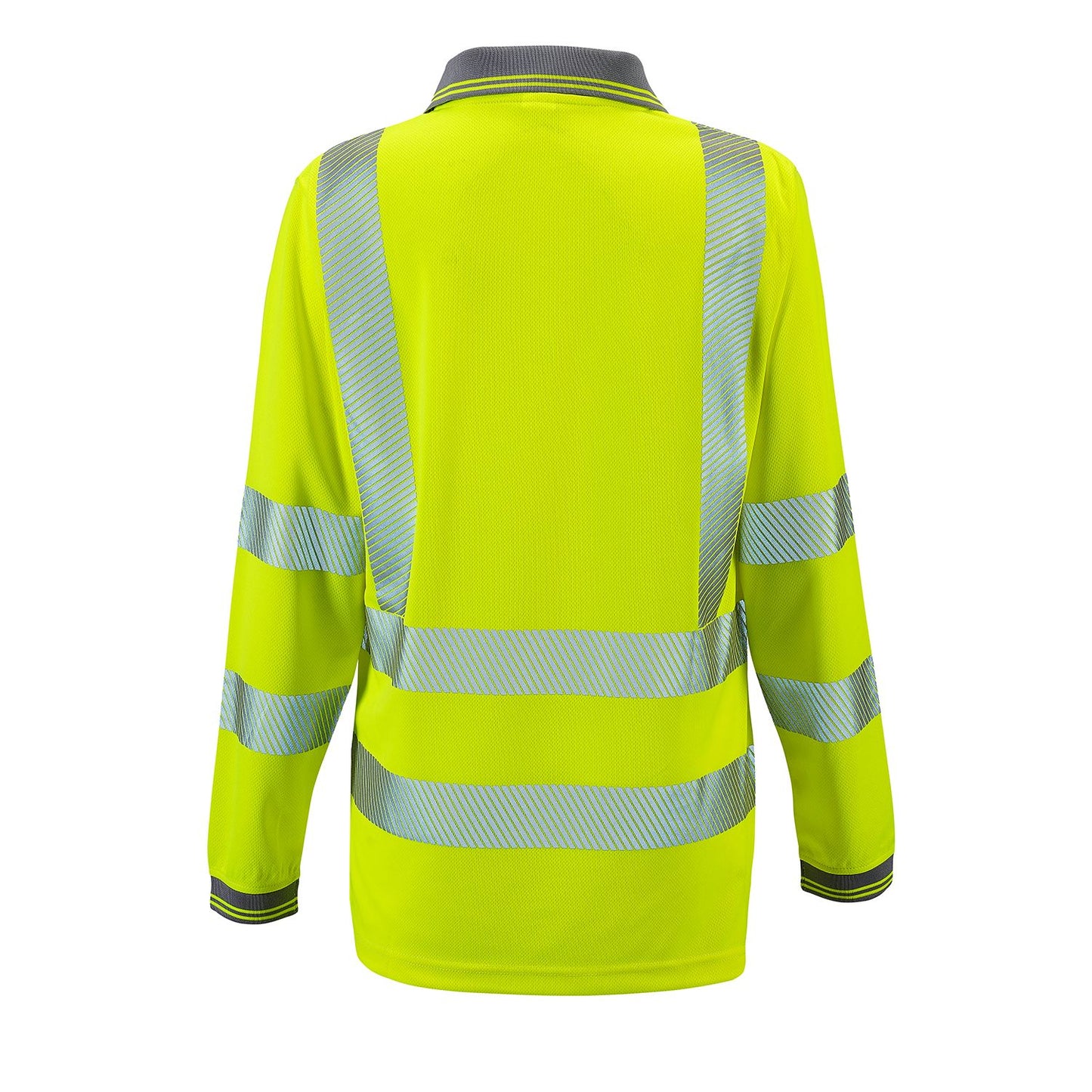 Supertouch Ladies Hi Vis Yellow Jaya Long Sleeve Polo with UPF 40+ Protection