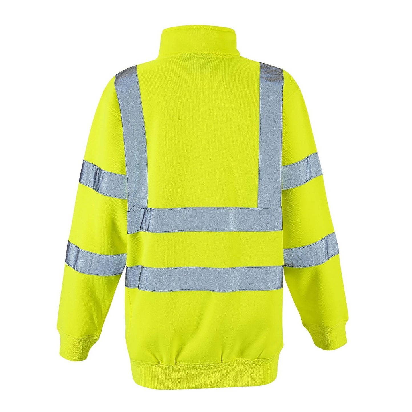 Supertouch Ladies Hi Vis Yellow Eshaal Zipped Sweatshirt with Pockets