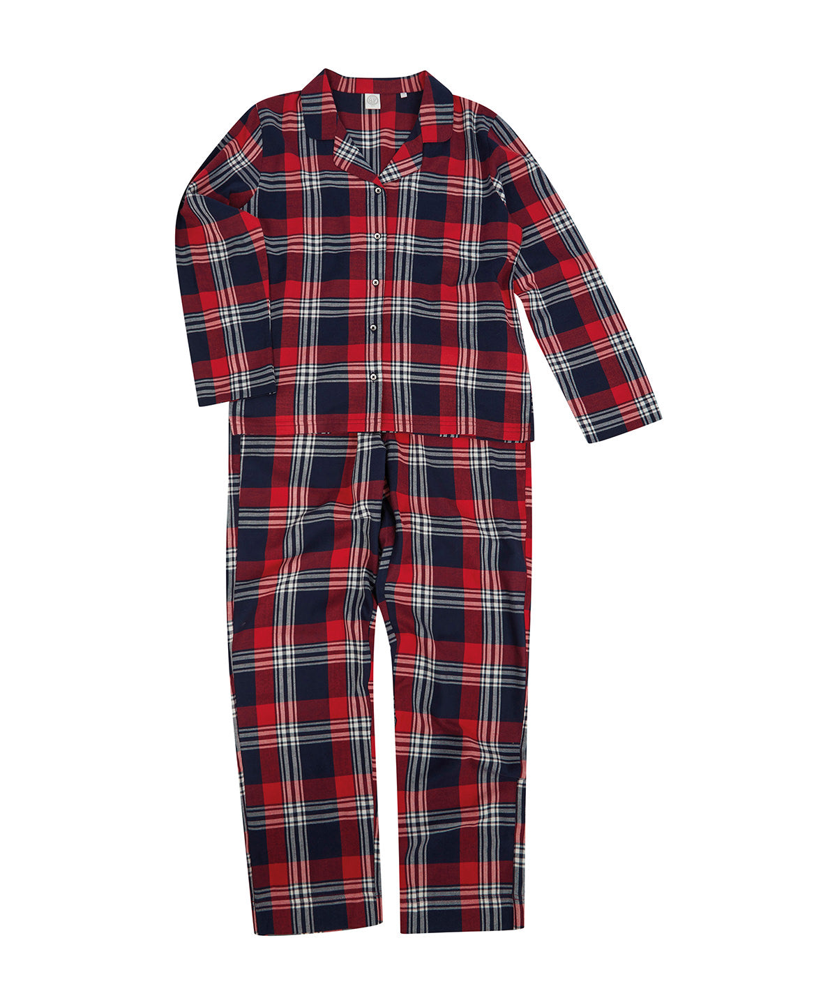 SF Women's Tartan Lounge Set Cotton Flannel Two-Piece Pyjama Collar XS-2XL