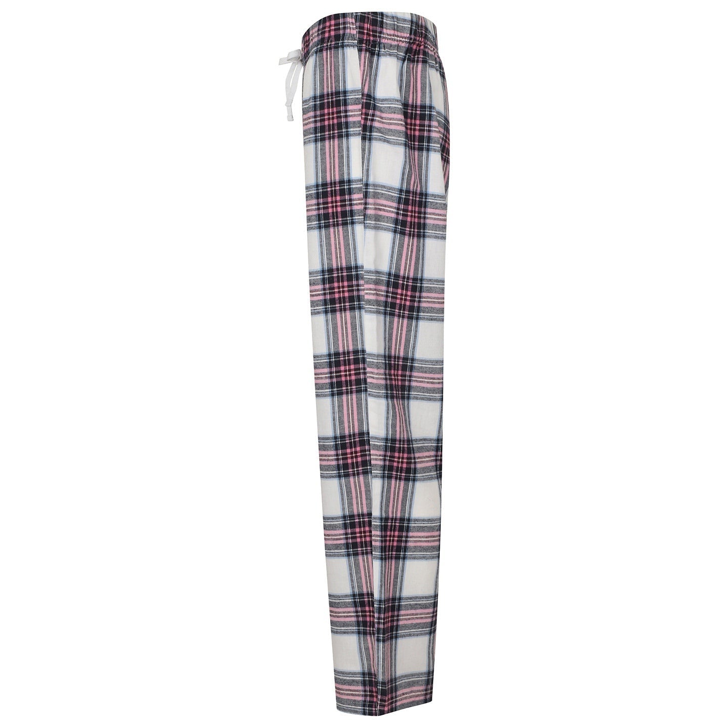 SF Women's Tartan Lounge Pants Elasticated Waist 100% Cotton Flannel