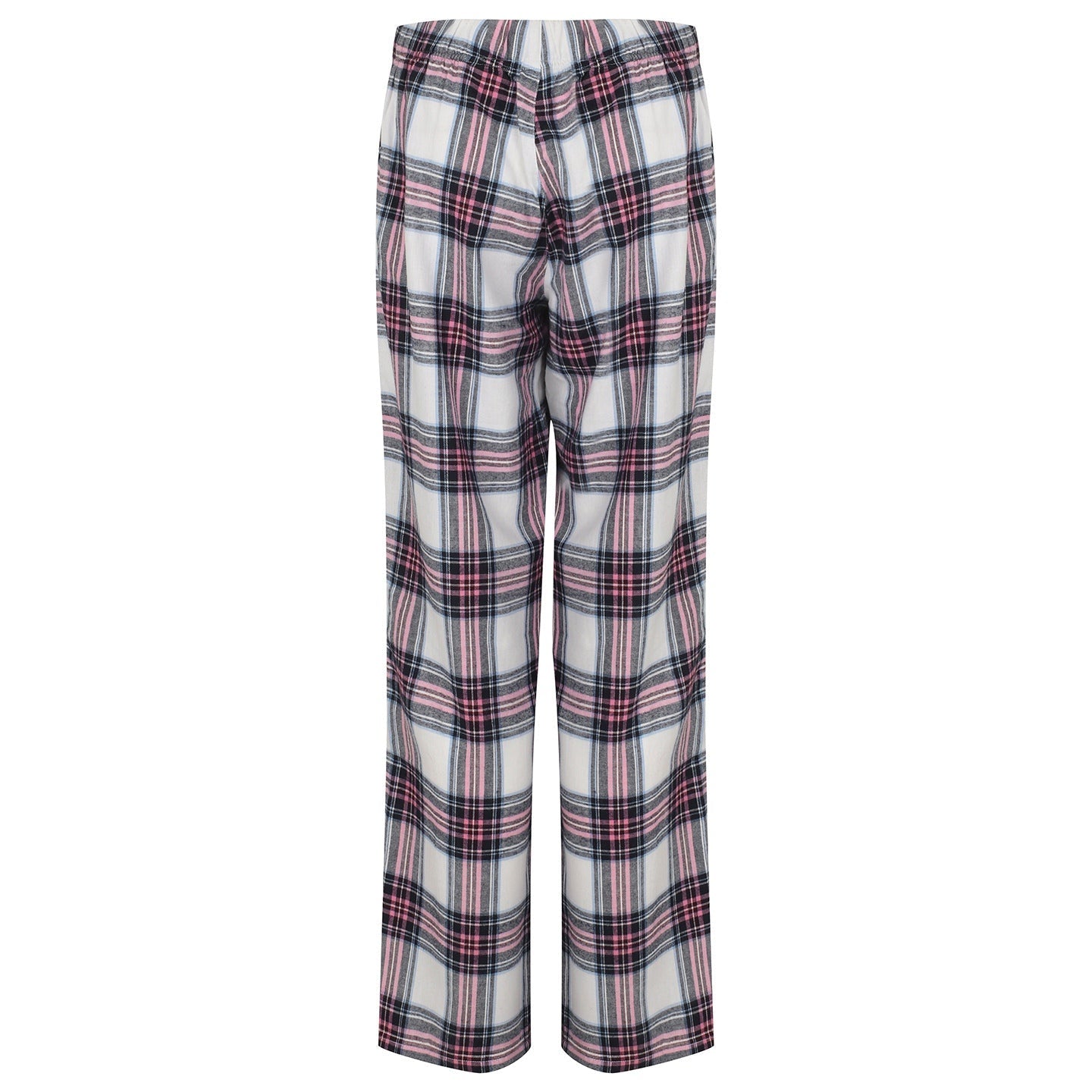 SF Women's Tartan Lounge Pants Elasticated Waist 100% Cotton Flannel