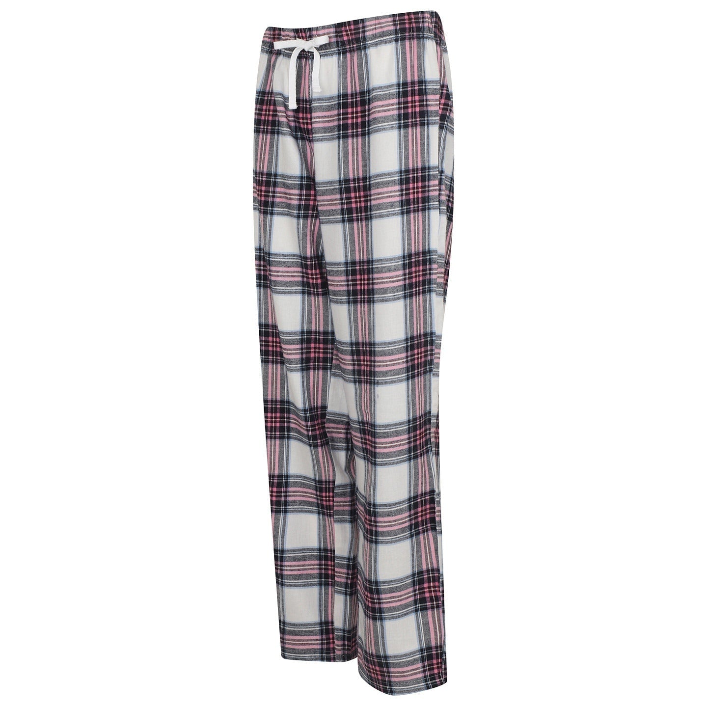 SF Women's Tartan Lounge Pants Elasticated Waist 100% Cotton Flannel