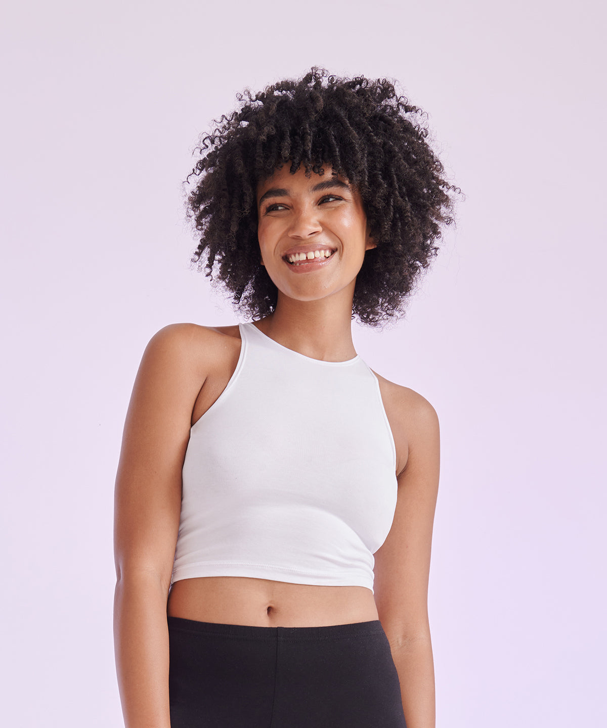 Sf Women's Sleeveless Cropped Top Fitted Neckline Vegan Certified Fashion