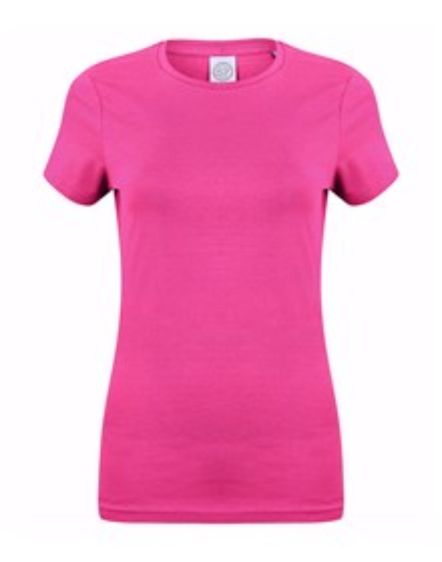 SF Feel Good Women's Stretch T-Shirt Heather Pink Modern Longline Fit  XS-2XL