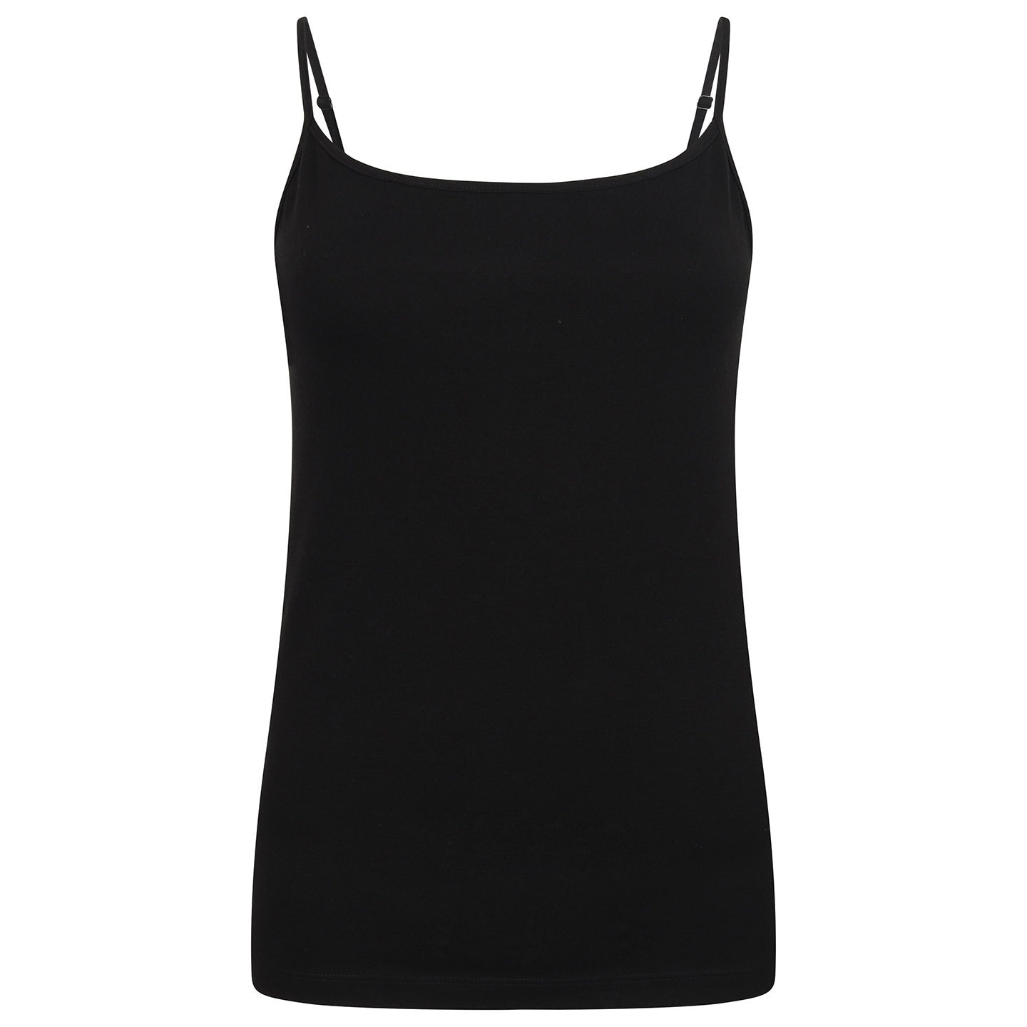 SF Women's Stretch Spaghetti Vest Adjustable Straps Soft Feel Longline Fit