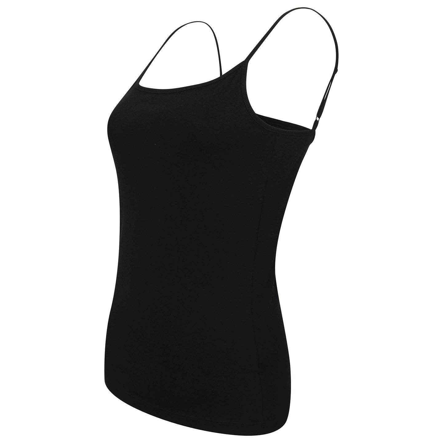 SF Women's Stretch Spaghetti Vest Adjustable Straps Soft Feel Longline Fit