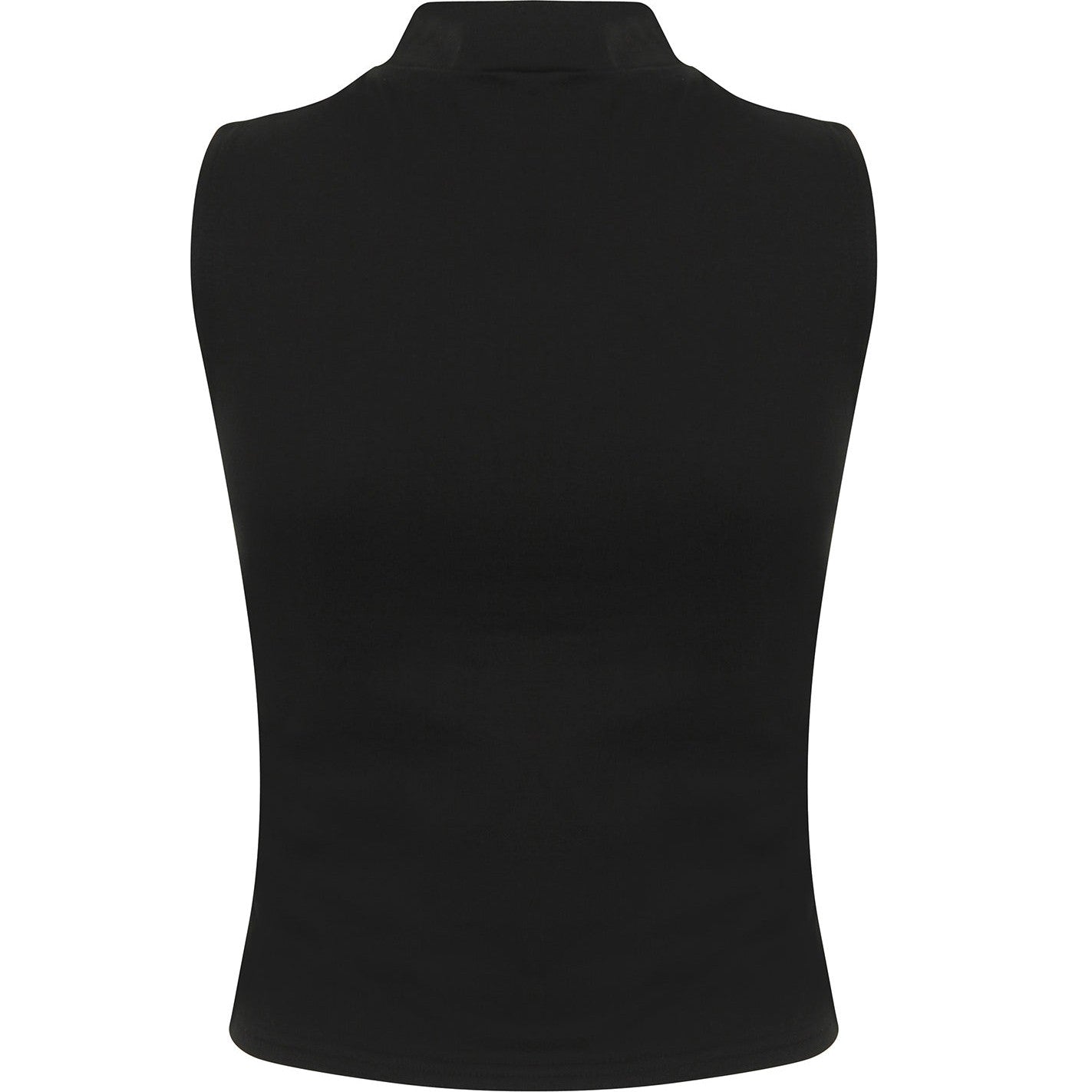 Sf Women's High Neck Crop Vest Soft-Stretch Jersey Fashion Top Vegan Certified