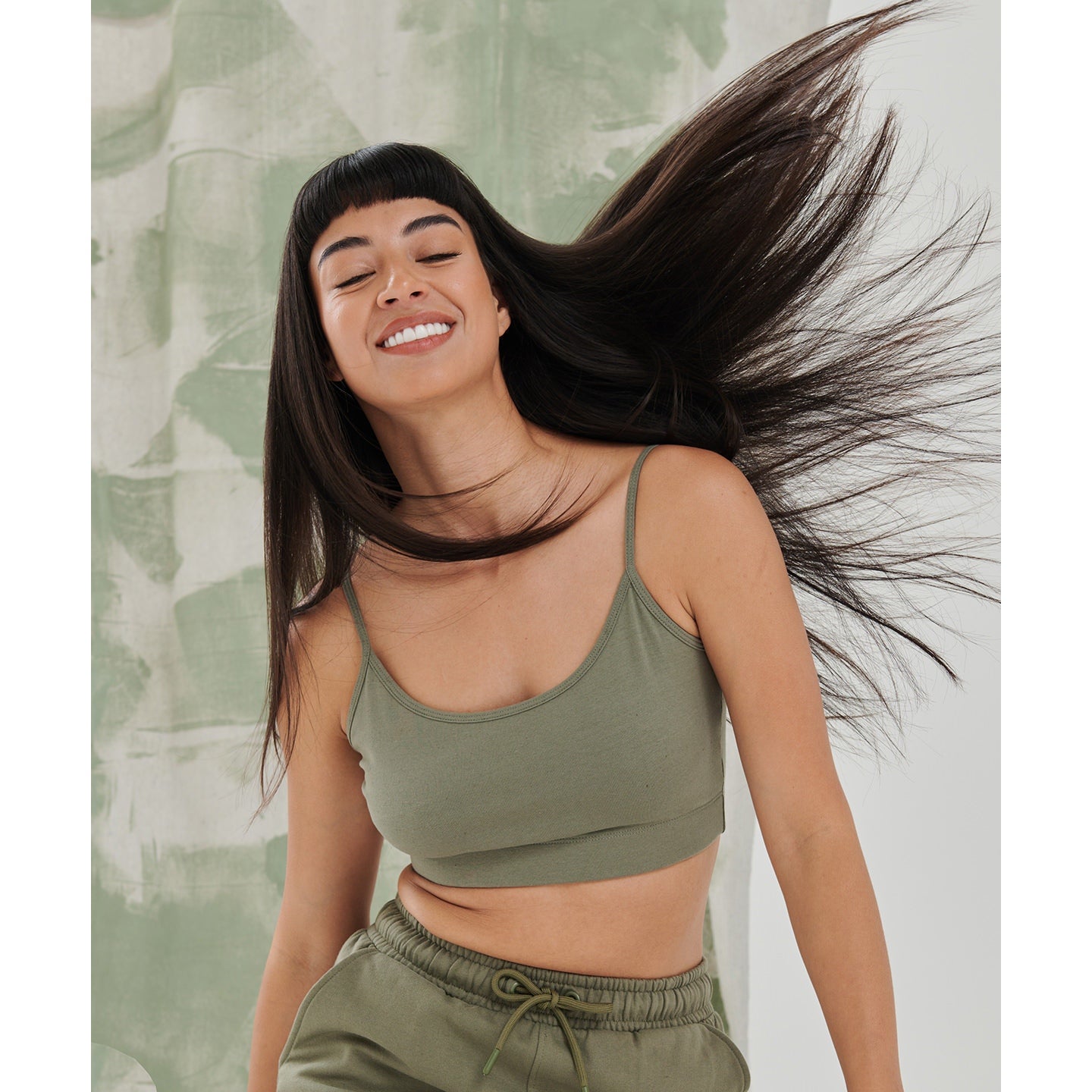 SF Women's Sustainable Cropped Cami Top Adjustable Straps Eco-Friendly Fashion